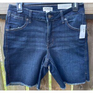 M Jeans by Maurices Original Fit Womens Denim Shorts Size 10 Dark Wash